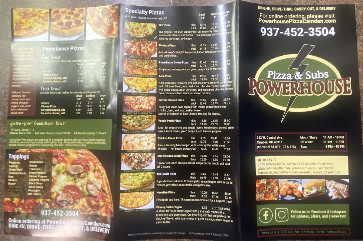 Menu Powerhouse Pizza & Subs-5
