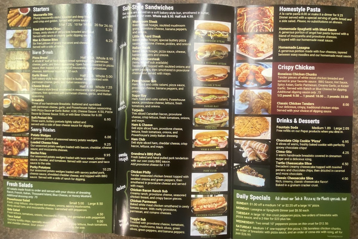 Menu Powerhouse Pizza & Subs-7